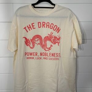 Grayson Threads Cream Tee with Red Dragon Graphic